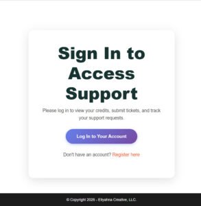 Sign In to Access Support